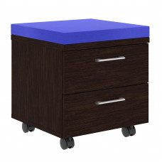 Тумба с подушкой XMC-2D.1A Легно темный/Синий C-06 465х465х520 XTEN