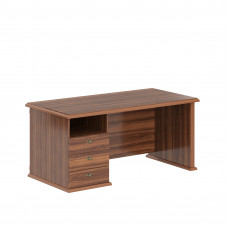 Стол руководителя однотумбовый RDT 168.A(L) Орех Даллас 1600х800х750 RAUT
