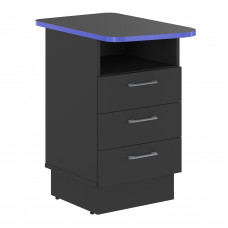 Тумба приставная с цоколем SFLC-3D.3A Антрацит/Дельфт (Синий) 467х735х809 SKILLL