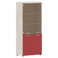 Шкаф комбинированный с топом TLHC 85.2 Красный/Сосна Эдмонт Z 856х450х1968 TORR LUX