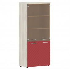 Шкаф комбинированный с топом TLHC 85.2 Красный/Сосна Эдмонт Z 856х450х1968 TORR LUX