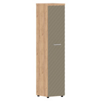 Шкаф колонка с глухой дверью и топом TLHC 42.1(L) Капучино/Дуб Бофорд Z 430х452х1968 TORR LUX