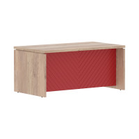 Стол руководителя TLST 169H Дуб Каньон Z/Красный 1600х900х750 TORR LUX