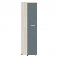 Шкаф колонка с глухой дверью и топом TLHC 42.1(R) Серо-голубой/Сосна Эдмонт Z 432х450х1968 TORR LUX