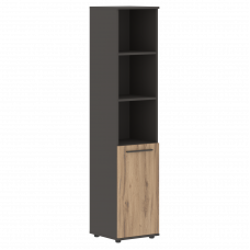 Шкаф высокий узкий EHCS 42.5 Дуб Денвер светлый/Мокко/Мокко 426х430х1967 EDIS