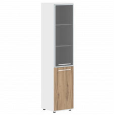 Шкаф высокий узкий EHCS 42.7(R) Дуб Денвер светлый/Белый/Белый 426х430х1967 EDIS