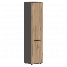 Шкаф высокий узкий EHCS 42.1 Дуб Денвер светлый/Черный/Мокко 426х430х1967 EDIS
