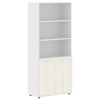 Шкаф высокий широкий EHCS 85.5 Ясень Траун/Белый/Белый 852х430х1967 EDIS