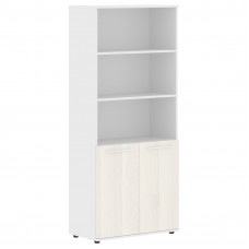 Шкаф высокий широкий EHCS 85.5 Ясень Траун/Белый/Белый 852х430х1967 EDIS
