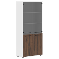 Шкаф высокий широкий EHCS 85.2 Дуб Денвер тёмный/Черный/Белый 852х430х1967 EDIS