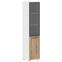 Шкаф высокий узкий EHCS 42.7(L) Дуб Денвер светлый/Мокко/Белый 426х430х1967 EDIS