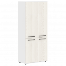 Шкаф высокий широкий EHCS 85.3 Ясень Траун/Мокко/Белый 852х430х1967 EDIS