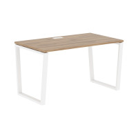 Стол прямой EVST 1380 Дуб Денвер светлый/Белый 1360х800х750 EDIS