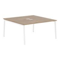 Стол 2-х местный ELWST 1516 Дуб Денвер светлый/Белый 1560х1606х750 EDIS
