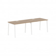 Стол 2-х местный ELWST 2380 Дуб Денвер светлый/Белый 2326х800х750 EDIS