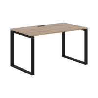 Стол прямой EQST 1380 Дуб Денвер светлый/Черный 1360х800х750 EDIS