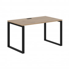 Стол прямой EQST 1380 Дуб Денвер светлый/Черный 1360х800х750 EDIS