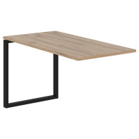 Брифинг-приставка EQB 1367 Дуб Денвер светлый/Черный 1360х670х750 EDIS