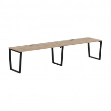 Стол 2-х местный EVWST 3580 Дуб Денвер светлый/Черный 3526х800х750 EDIS