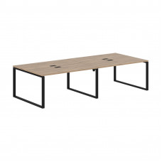 Стол 4-х местный EQWST 3113 Дуб Денвер светлый/Черный 3126х1346х750 EDIS