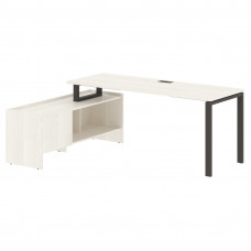 Стол с тумбой EUCT 19614 Ясень Траун/Мокко 1960х1400х750 EDIS