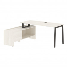 Стол с тумбой ELCT 17614 Ясень Траун/Мокко 1760х1400х750 EDIS