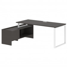 Стол с тумбой EQCT 19814 Мокко/Белый 1960х1400х750 EDIS