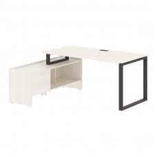 Стол с тумбой EQCT 17814 Ясень Траун/Мокко 1760х1400х750 EDIS