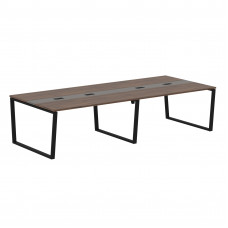 Конференц стол EVCT 3114 Дуб Денвер темный/Мокко/Черный 3132х1346х750 EDIS
