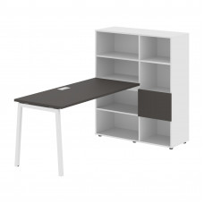 Стол-стеллаж ELRST 1115 Мокко/Белый/Белый 1990х1120х1355 EDIS