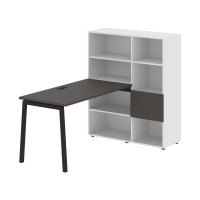 Стол-стеллаж ELRST 1113 Мокко/Черный/Белый 1790х1120х1355 EDIS