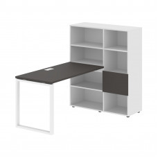 Стол-стеллаж EQRST 1113 Мокко/Белый/Белый 1790х1120х1355 EDIS