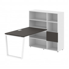 Стол-стеллаж EVRST 1213 Мокко/Белый/Белый 1790х1250х1355 EDIS