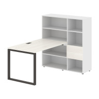 Стол-стеллаж EQRST 1213 Ясень Траун/Мокко/Белый 1790х1250х1355 EDIS