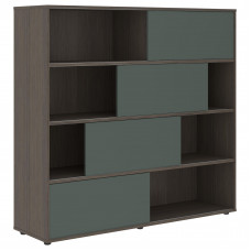 Шкаф с дверьми купе VMCS 1615 Нефрит/Дуб Сильвер 1600х450х1517 VELION