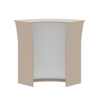 Стойка ресепшн угловая РС-5 Мокачино/Металлик 935х935х1150 IMAGO