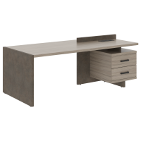 Стол СФ-531302 Дрифтвуд Бетон чикаго темГрафит 2200х961х840 WOOD&STONE