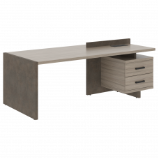 Стол СФ-531302 Дрифтвуд Бетон чикаго темГрафит 2200х961х840 WOOD&STONE