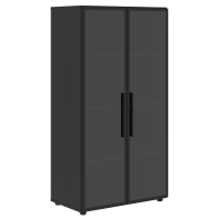 Шкаф со стеклянными дверьми VRMCS 80.2 Яшма черный 800х430х1517 ВЕЛИОН (VELION)