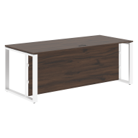 Стол руководителя EST 209H Дуб Денвер темный/Белый 2000х900х750 ENIO