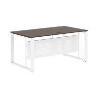 Стол руководителя EST 169M Дуб Денвер темный/Белый 1600х900х750 ENIO