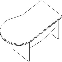 Стол для руководителя (правый/левый) Л.У-21, серия Лауреат