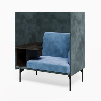 Bridge Диван одноместный BRG-1 Nebby 310/Nebby 018/Дуб Мали/Металл Черный 1115*852*1350