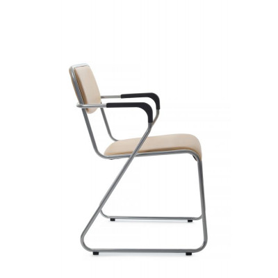 Кресло Nix Plus RCH OMKL-04 Бежевый/Металл окрашенный Хром