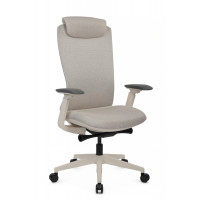 Кресло Gemini EGE-002AW Белый пластик/Светло-бежевый