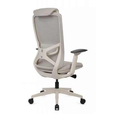 Кресло Gemini EGE-002AW Белый пластик/Светло-бежевый