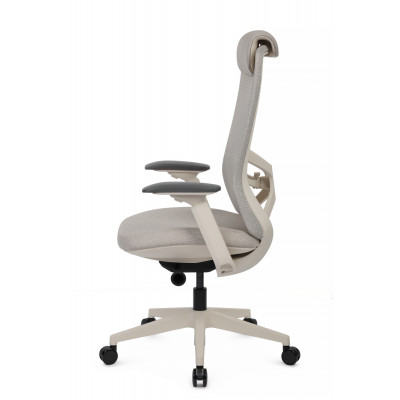 Кресло Gemini EGE-002AW Белый пластик/Светло-бежевый