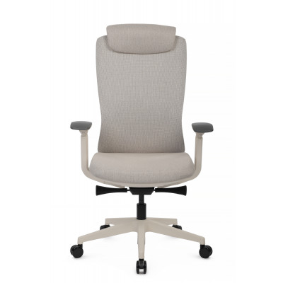 Кресло Gemini EGE-002AW Белый пластик/Светло-бежевый