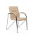 Стул Самба с мягкими подлокотниками SMB-01H Хром гальв. Бежевый