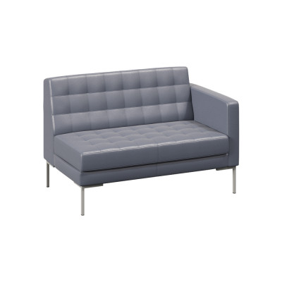 Forest Секция с подлокотником двухместная FR-SP-02 (L) Oregon 17/Металл Серый 1270*800*840